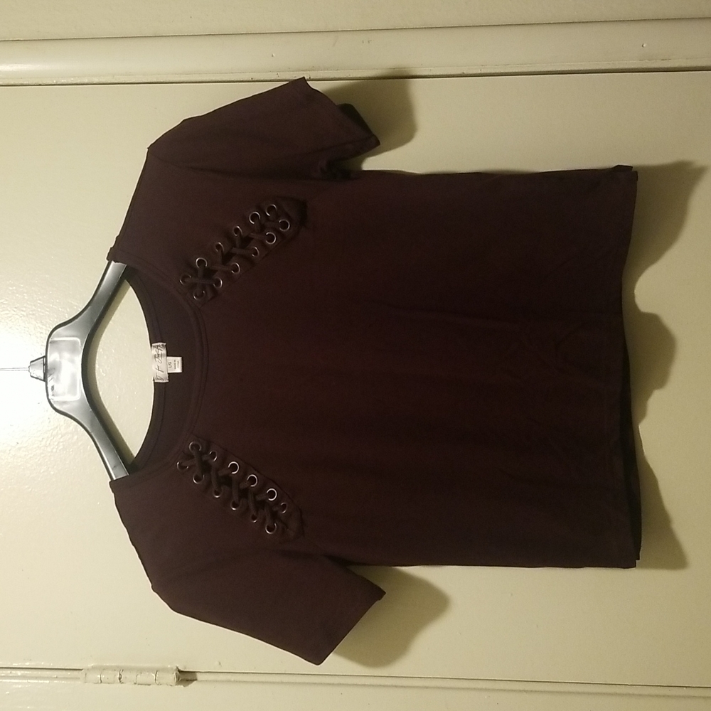 Dark maroon shirt
